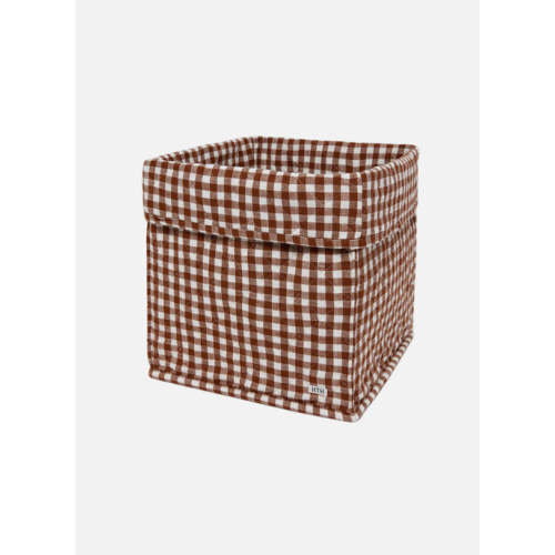 MINI GINGHAM - Nutmeg Quilted Storage Box – Heather Taylor Home