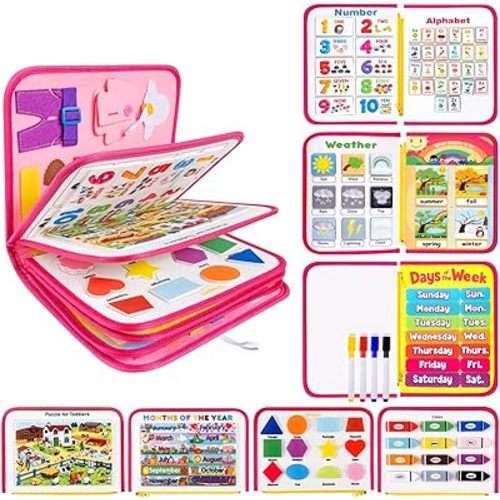 Toddler Busy Board Montessori Toy, Busy Book for Kids, Learning Activities