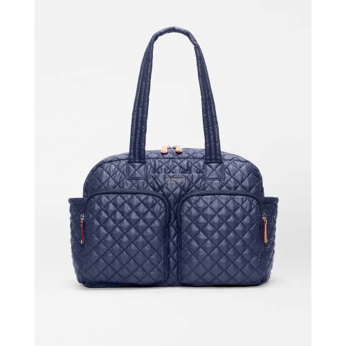 MZ Wallace Dawn Navy Blue Nik II Duffel Bag - Luxury Carryall Handbags | MZ Wallace