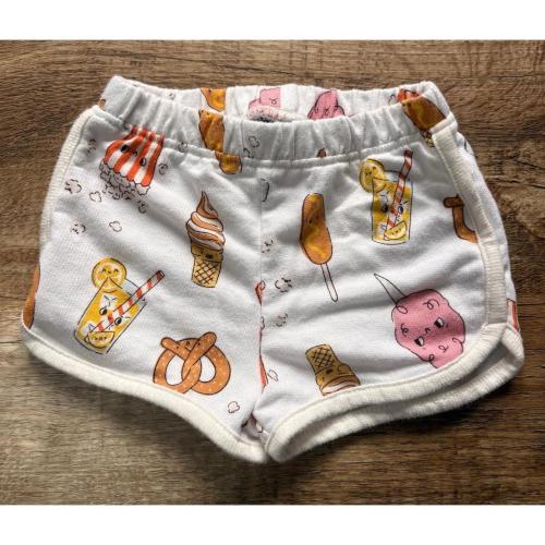 Old Navy Baby Shorts 3-6 Months White with Fun Snack...