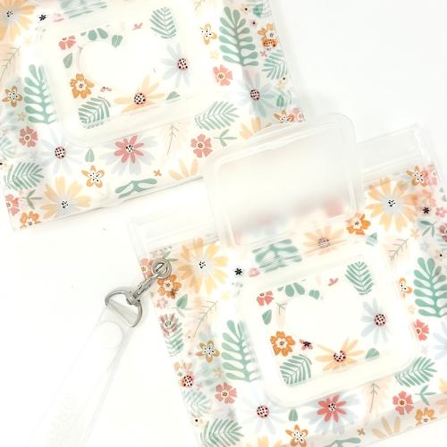 Baby Wipe Holder: Wipe pouch Travel Dispenser, Diaper Bag Essential Baby Girl