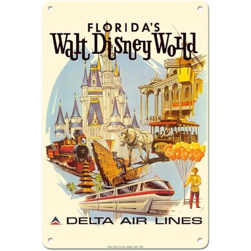 Florida's Disney World - First Year of Operation Metal Sign