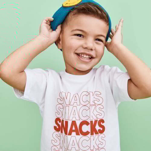 Snacks Tee Shirt, White | Maisonette