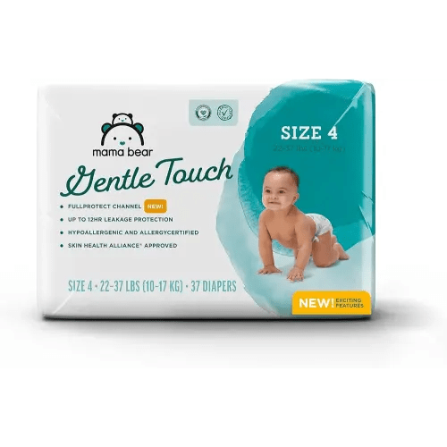 Amazon Brand - Mama Bear Gentle Touch Diapers, Size 4, 37 Count