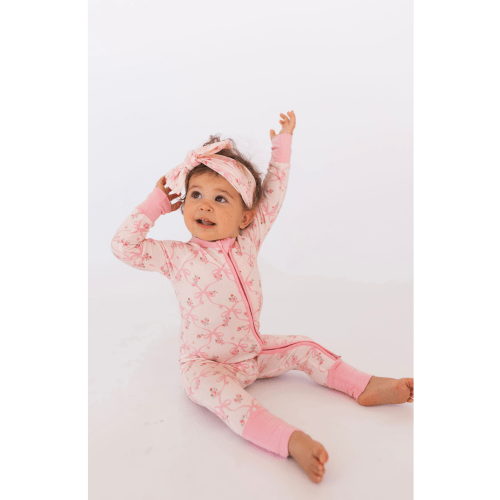 Rosie Bow Zipper Romper
