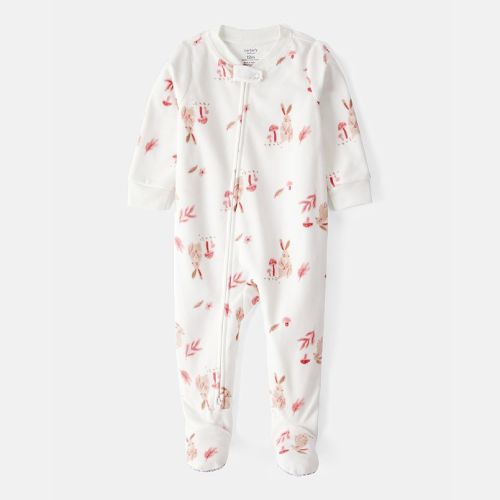 Baby & Toddler Girl Carter's One-Piece Bunny Fleece Footie Pajamas