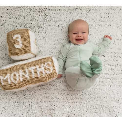 Crochet Baby Milestone Blocks/Photo Prop/Baby Shower Gift