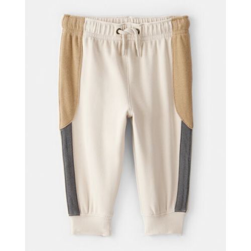 Baby Boy Colorblock Joggers - Tan/White - Carter's | Carter's