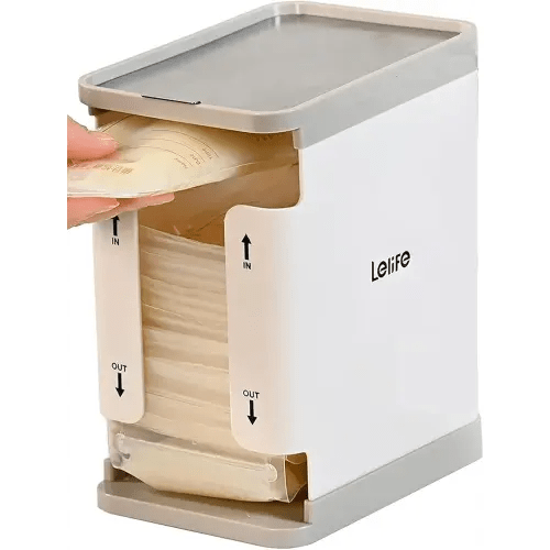 Freeze Organizer for Breast Milk Storage Bags, Container Storing First-in First-Out System with Tray for Freezing Breastmilk to Feed Baby