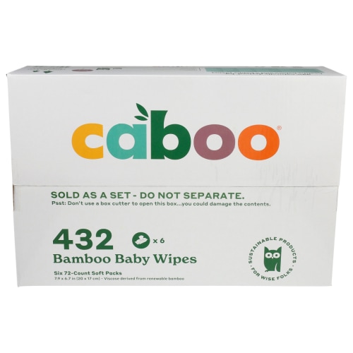Caboo Bamboo Baby Wipes 432ct Bundle Box