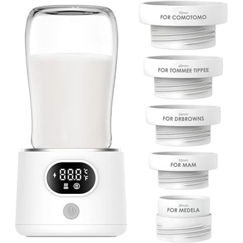 DrBash Portable Bottle Warmer for Travel, Leak-Proof Travel Baby Bottle Warmer with Fast Heating for Breastmilk, Safety Material Baby Bottle Warmer for Dr. Brown, Medela, Tommee Tippee, ComoTomo,