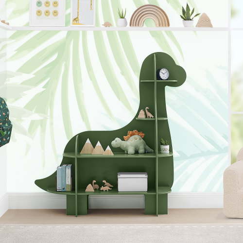 Delta Children Dinosaur Bookcase - Greenguard Gold Certified, Fern Green