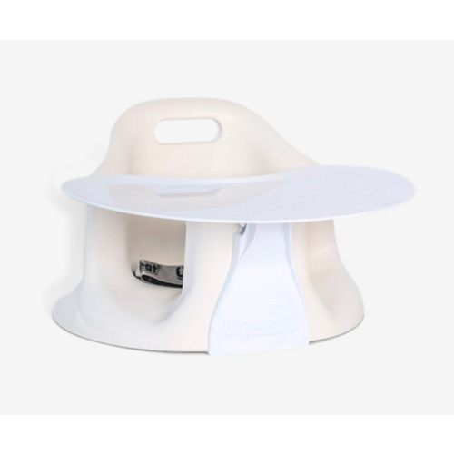Upseat Baby Floor & Booster Seat with Tray - Coconut