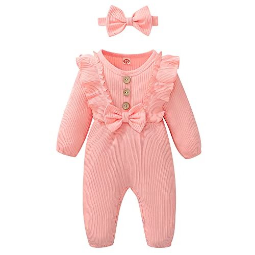 Mioglrie Newborn Baby Girl Clothes One Piece Jumpsuits Clothes Short Sleeve Rompers Summer Clothes for Baby