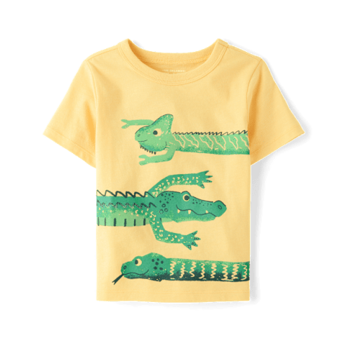 Baby And Toddler Boys Reptile Graphic Tee - Yellow