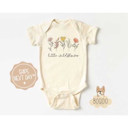 Little Wildflower Baby Bodysuit, Flower Baby Outfit, Boho Baby Girl Clothes, Baby Girl Outfit, Boho Baby Clothes, Baby Shower Gift Girl - Etsy