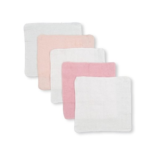 Medium Pink Baby 5 Pack Face Washer Set | Best&Less™ Online