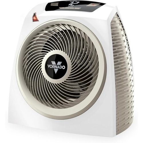 Vornado AVH10 (2025) Space Heater for Home, Fan Only Option, Digital Display with Adjustable Thermostat, Advanced Safety Features, Auto Climate Control, Whole Room Electric Heater for Indoors, White