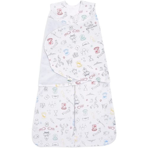 HALO Harry Potter 100% Cotton Sleepsack Swaddle, 3-Way Adjustable Wearable Blanket, TOG 1.5, Harry Potter Enchanted, Newborn, 0-3 Months
