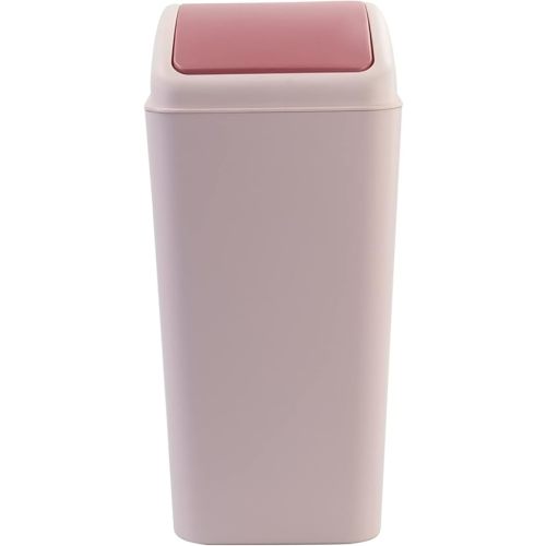 Bringer 4.5 Gallon Plastic Swing Top Garbage Can, Kitchen Trash Can with Swing Lid, Pink