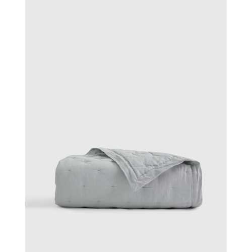 European Linen Toddler Dream Quilt in Mist