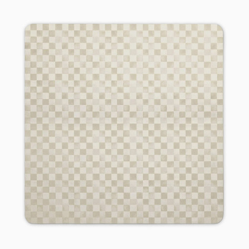 House of Noa Highchair Mat - Checker Almond, 48X48