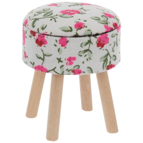 Miniature Floral Mid-Century Modern Stool