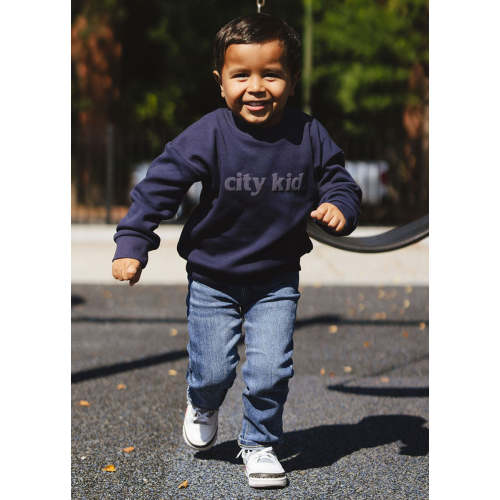 City Kid Monochrome Puff Sweatshirt - Navy