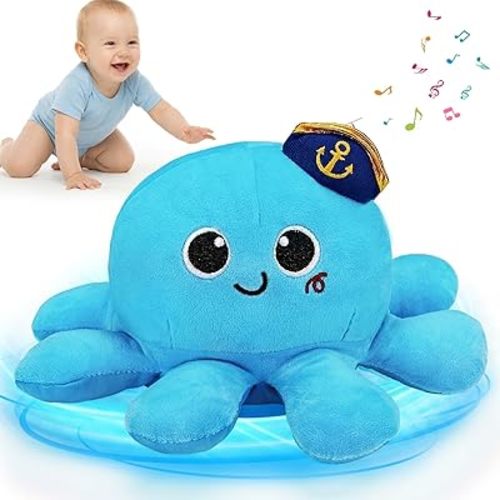 Tsomtto Baby Toys 6-12 Months Musical Plush Octopus Crawling Walking Toys Light up Voice Control Dancing Infant Toy 0-6 7 8 9 10 12-18 Month 1 2 Year Old Boys Girls Tummy Time Birthday Gifts