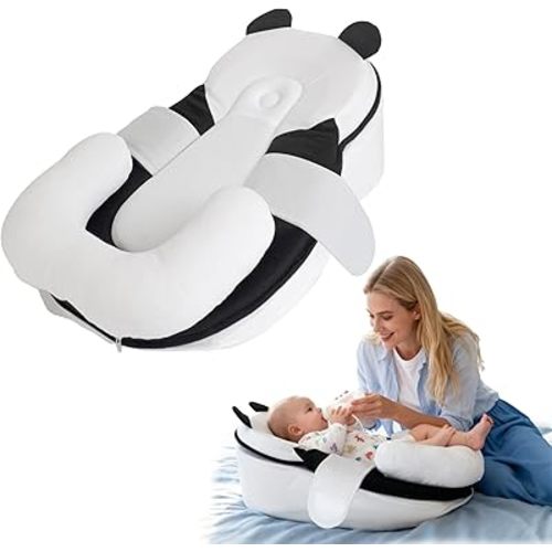 Rootling Baby Feeding Pillow, Anti Overflow Feeding Pillow for Reducing Spit-Up, Safety Nursing Pillow, Baby Lounger Reflux Wedge Breastfeeding, Removable top and Bottom