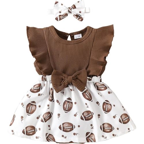 Chichoo Baby Girl Clothes Newborn Romper Dress Ruffle Sleeveless Bodysuit Infant Summer Outfit with Headband