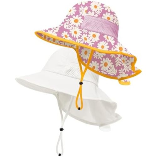Baby Sun Hat with Neck Flap UPF 50+ for Toddler Sun Protection Beach Hat