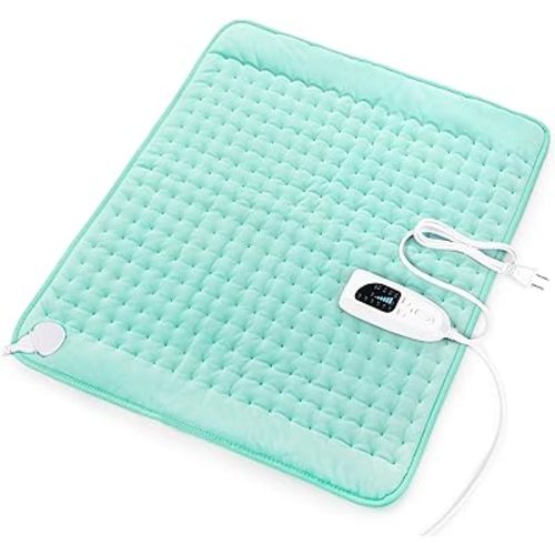 Deepsoon Heating Pad,Electric Heating Pads for Back,Neck,Moist Heating Pad for Abdomen Shoulder Knee Legs,Dry/Moist Heat&Auto Shut Off,Mother's Day Birthday for Men and Women,Light Green,24x20 Inch