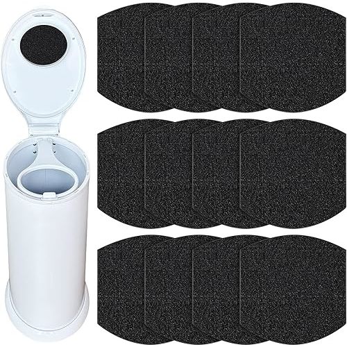 12 Pack Baby Diaper Pail Deodorizer Refills for Ubbi Diaper Pail, Activated Charcoal Odor Absorber Filters Compatible with Ubbi Steel Diaper Pail