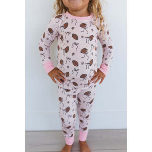 Blush Football Zipper Romper – In My Jammers