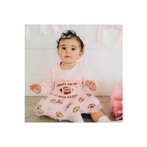 Sundays Are For Football With Daddy Long Sleeve Romper (Baby)