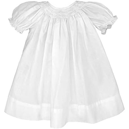 Petit Ami Baby Girls' Daygown with Wave Smocking