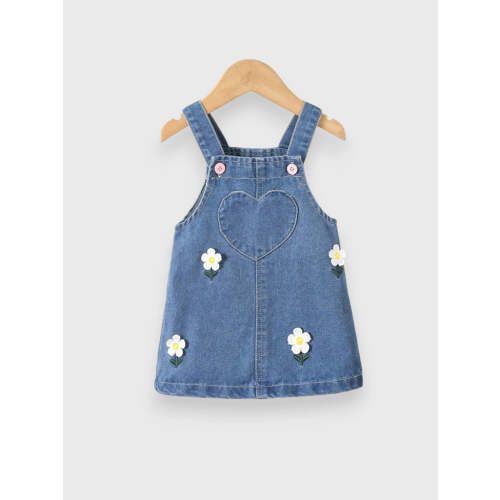 Baby Girl Daisy Denim Overall Dress