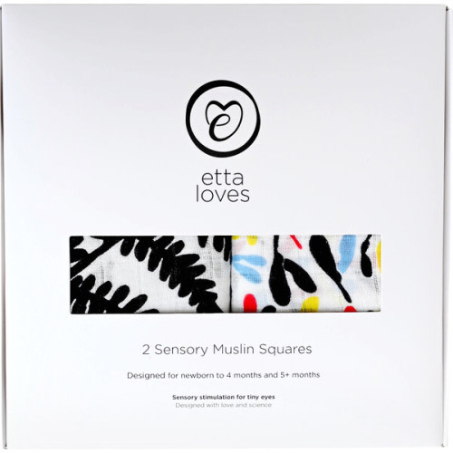 Plant Print Muslin Burp Cloths, Multicolors (Pack Of 2) - Etta Loves | Maisonette