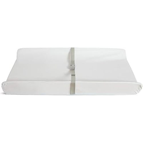 Munchkin Secure Grip Baby Diaper Changing Pad for Dresser, Waterproof and Wipeable, Contoured, Standard Size (14.75" x 31"), White