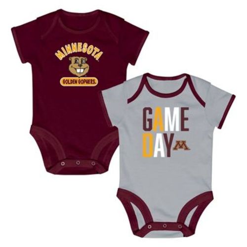 NCAA Minnesota Golden Gophers Newborn 2pk Bodysuit - 3-6M