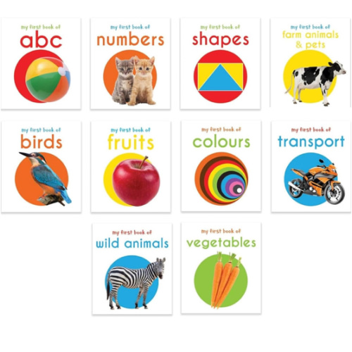 My First Library: Boxset of 10 Board Books for Kids
