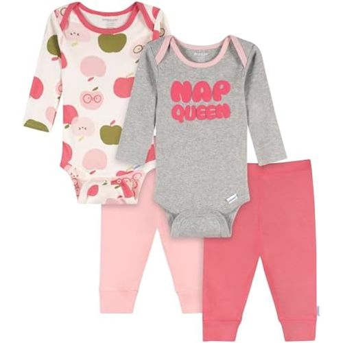 Onesies Brand, Unisex Baby, 4-Piece Bodysuits and Pants
