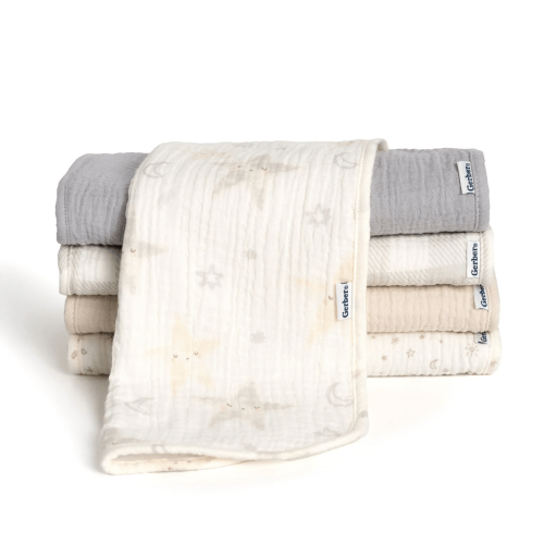 5-Pack Baby Neutral Stars Muslin Burp Cloths – Gerber Childrenswear