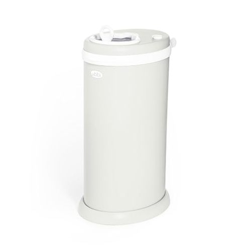 Ubbi Stainless Steel Diaper Pail, No Special Bags, Odor-Locking, Matte Oat