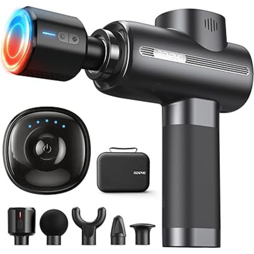 RENPHO Active Thermacool Massage Gun Deep Tissue with Heat and Cold, Fathers Day Dad Gifts, FSA Eligible, Back Massager for Muscle Relief, HSA, Percussion Body Masajeador for Men Women Athletes