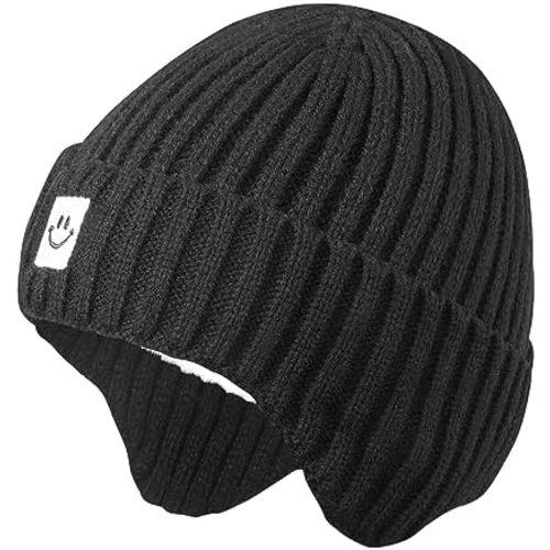 MaxNova Baby Winter Hat Toddler Beanie Hat Earflap Knit Cap for Boys Girls 0-8 Years