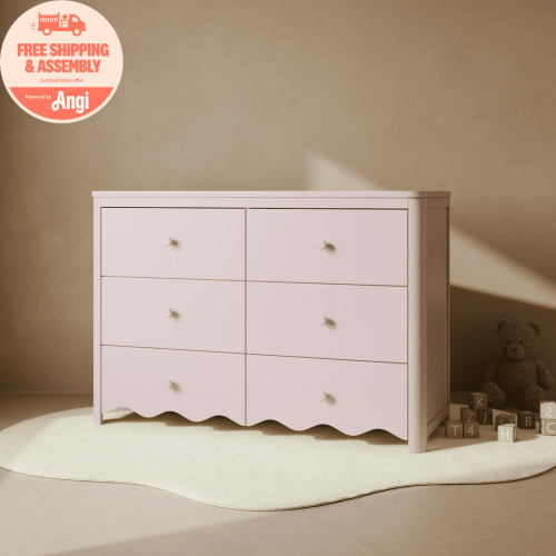 Art of Nursery by Storkcraft Casablanca 6 Drawer Nursery Dresser, Blush