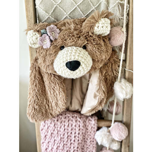 Brown Minky Bear Rug | Soft Nursery Bear Rug – ClaraLoo
