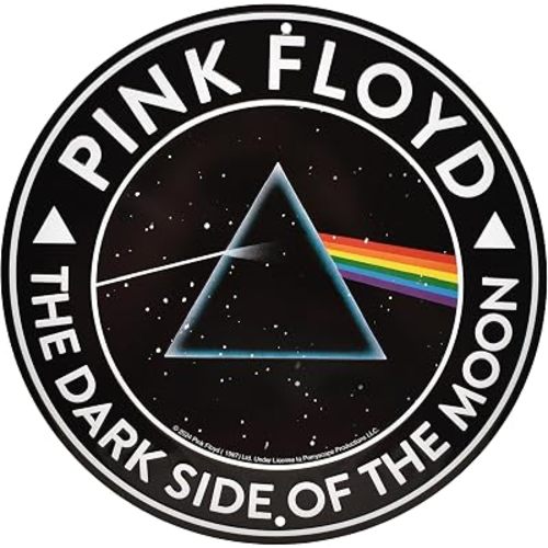 Pink Floyd The Dark Side Of The Moon Tin 11" in Diameter Sign with Pre-drilled Holes for Easy Hanging - Mid-South Products